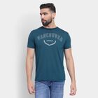 Men's Round Neck Half Sleeves T-Shirt , Teal Blue, small image number null