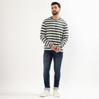 Men's Muted Sage Green Round Neck Casual T-Shirt, हल्का हरा, small image number null