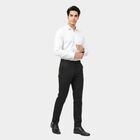 Men's Navy Blue Slim Fit Casual Trousers, नेवी ब्लू, small