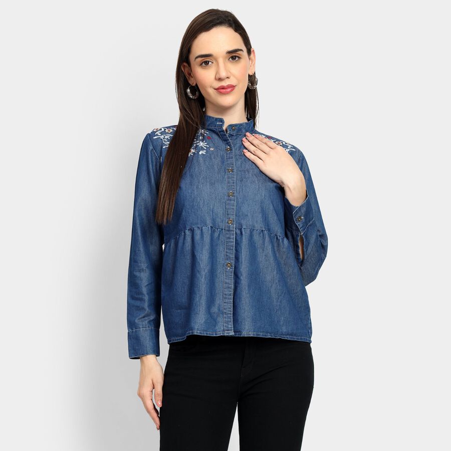 Ladies' Shirt, Mid Blue, large image number null