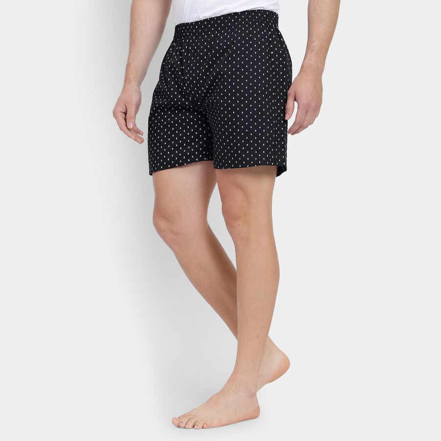 Men's 100% Cotton Boxers, काला, large image number null