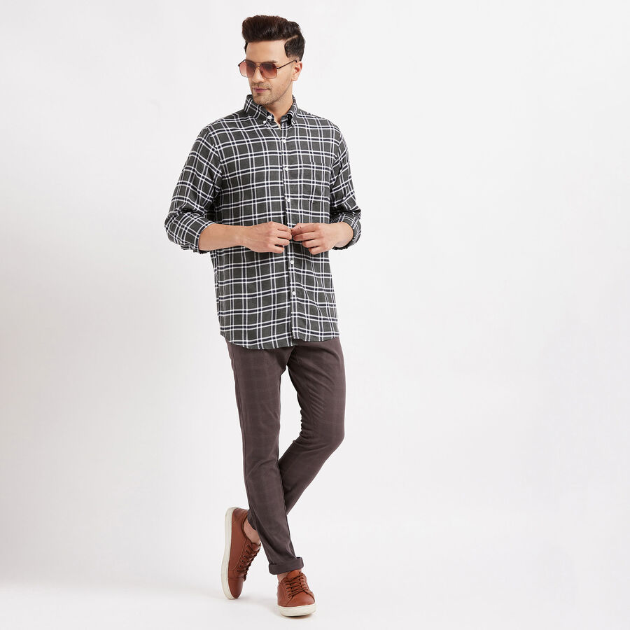 Checks Casual Shirt, Charcoal, large image number null