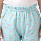 Girls Light Blue Regular Fit Printed Bloomer, Light Blue, small