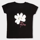 Girls' 100% Cotton T-Shirt , काला, small image number null
