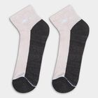 Men's Charcoal and Gray Ankle Socks with Contrast Toe, Black, small image number null