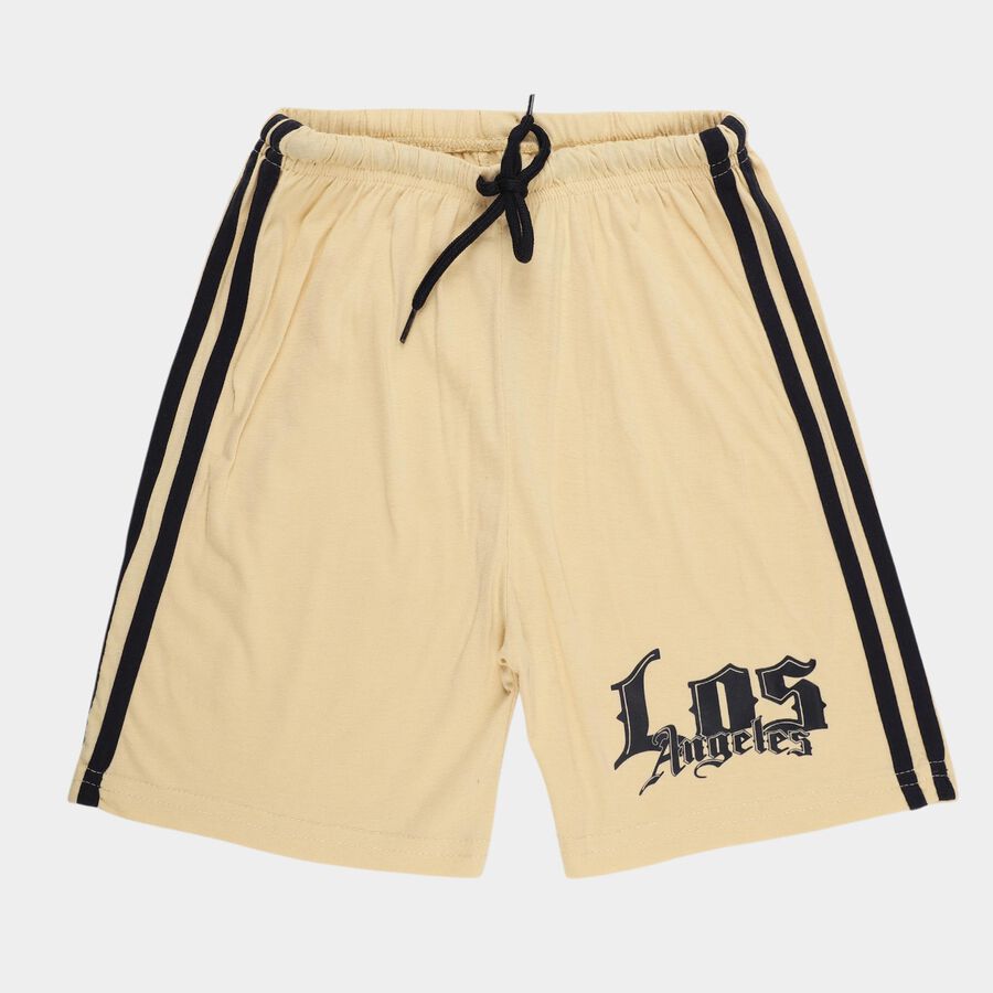 Boys' Beige Regular Fit Cargo Bermuda Shorts, Beige, large