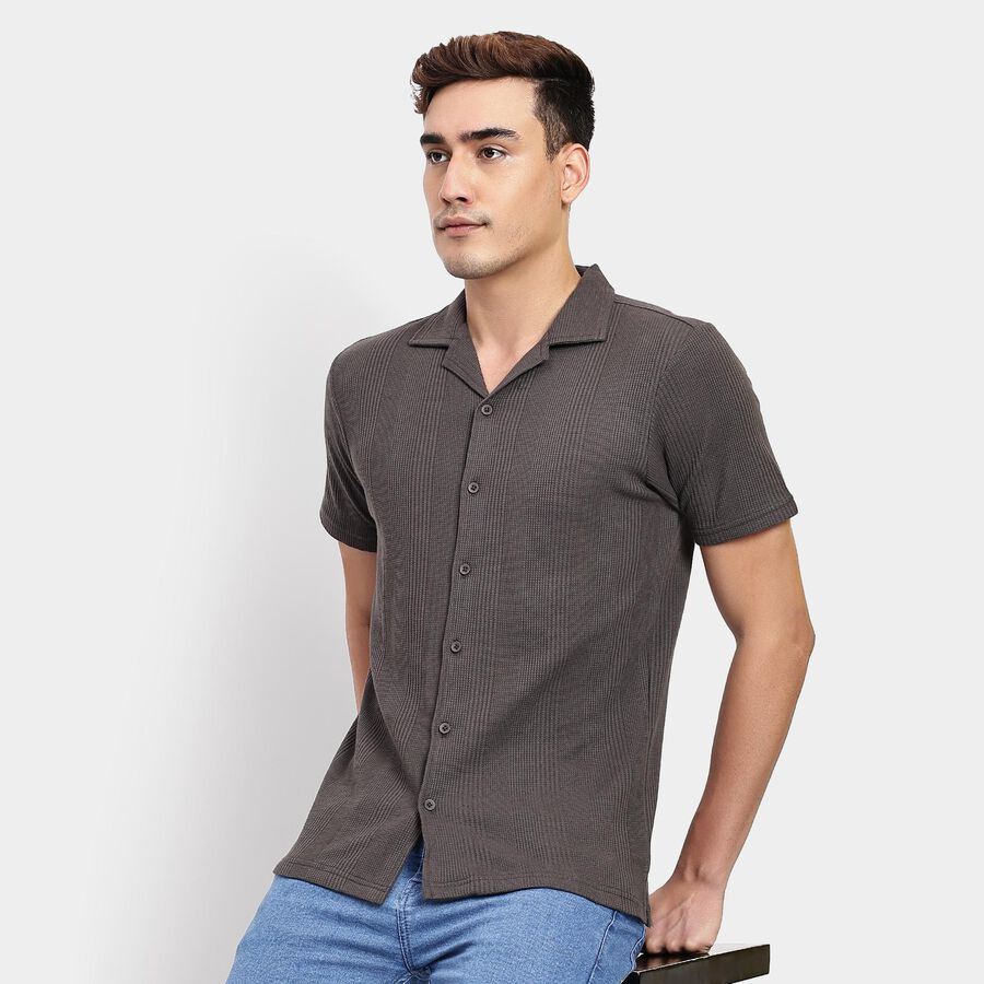 Men's Casual Shirt, Dark Grey, large image number null