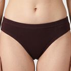 Women's Wine Regular Fit Solid Panty, वाइन, small