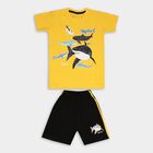 Boys' 100% Cotton Knit Baba Suit, पीला, small image number null