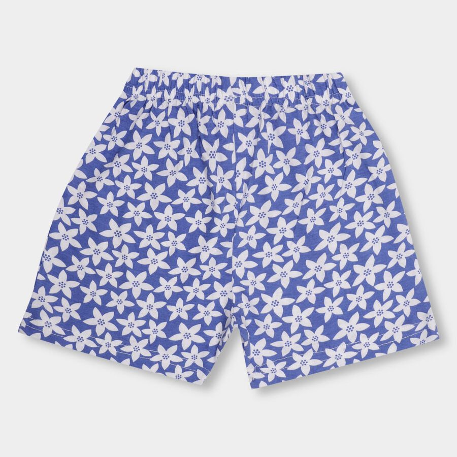 Girls' Shorts, मध्यम नीला, large