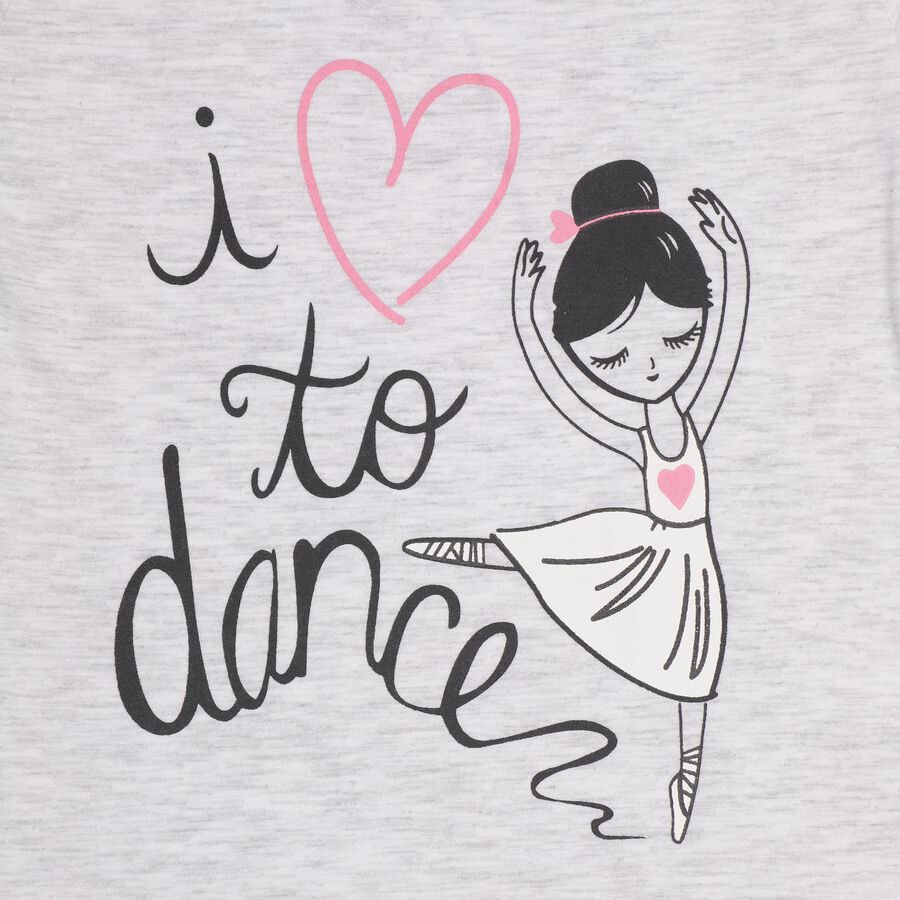 Girls' T-Shirt , मिश्रित हल्का ग्रे, large image number null