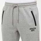 Men's Grey Slim Fit Printed Track Pants, Melange Light Grey, small