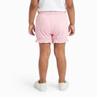 Girls' Soft Pink Relaxed Fit Star Print Ruffle Bloomers, Pink, small image number null