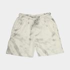Boys' White Regular Fit Casual Bermuda Shorts, Off White, small