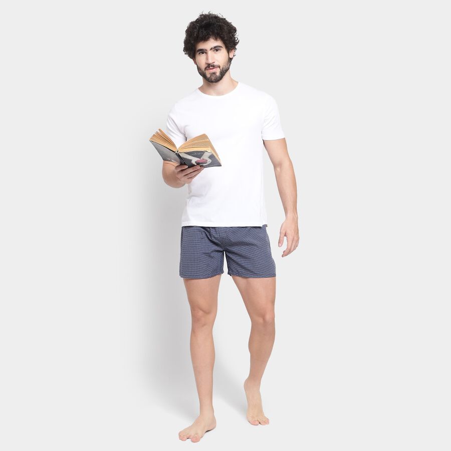 Men's Boxers, नेवी ब्लू, large