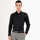 Men's Jet Black Classic Formal Shirt, Black, small