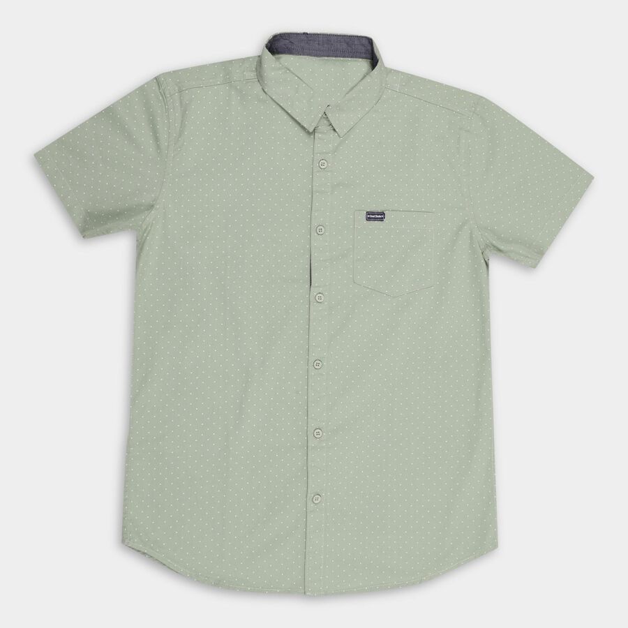 Boys' 100% Cotton Casual Shirt , Light Green, large image number null