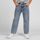 Boys' Light Blue Relaxed Fit Straight-Leg Jeans, मध्यम नीला, small image number null