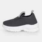 Boys' Grey Slip-On Casual Sneakers, ग्रे, small