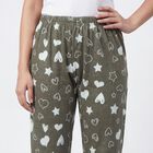 Women's Olive Relaxed Fit Pyjama, Olive, small
