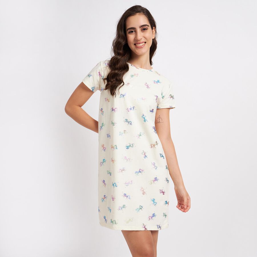 Cotton Nighty, Off White, large image number null