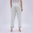 Women's Off-White Printed Elastic Waist Palazzos, Off White, small