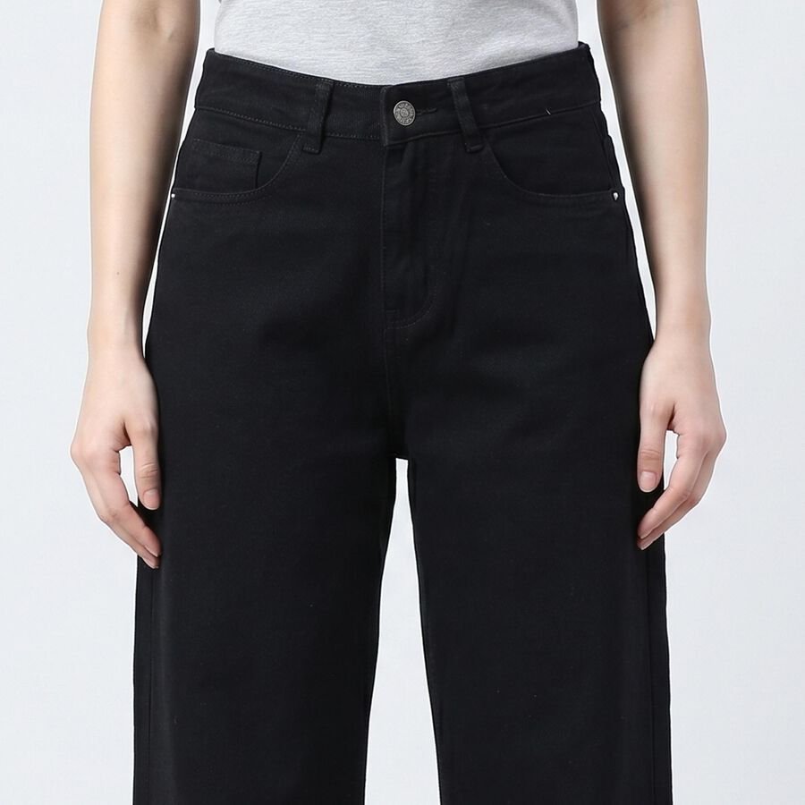 Women's Black Regular Fit Classic Jeans, Black, large