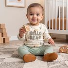 Infants' Mint Green 100% Cotton Round Neck Graphic Print Baba Suit, Light Green, small