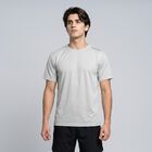Men's Grey Round Neck Regular Drifit T-Shirt, Light Grey, small
