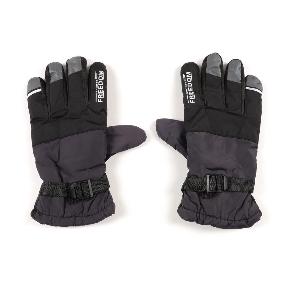 Men's Gloves, गहरा ग्रे, large
