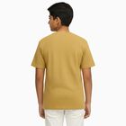 Boys Muted Mustard Yellow Crew Neck Casual T-Shirt, Beige, small image number null