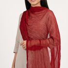 Women's Maroon Solid Dupatta, मरून, small