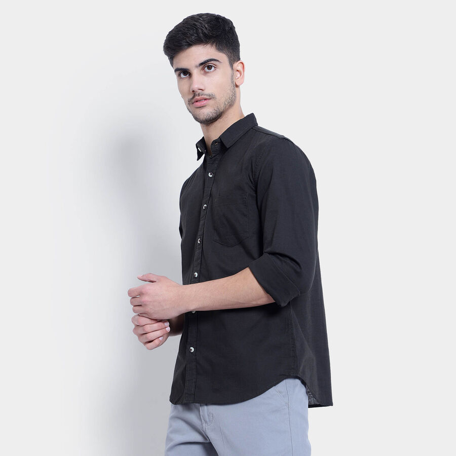 Cotton Solid Casual Shirt, Olive, large image number null