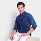 Men's 100% Cotton Casual Shirt, नेवी ब्लू, small image number null