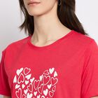 Ladies' Round Neck T-Shirt , मूँगा (कोरल), small image number null