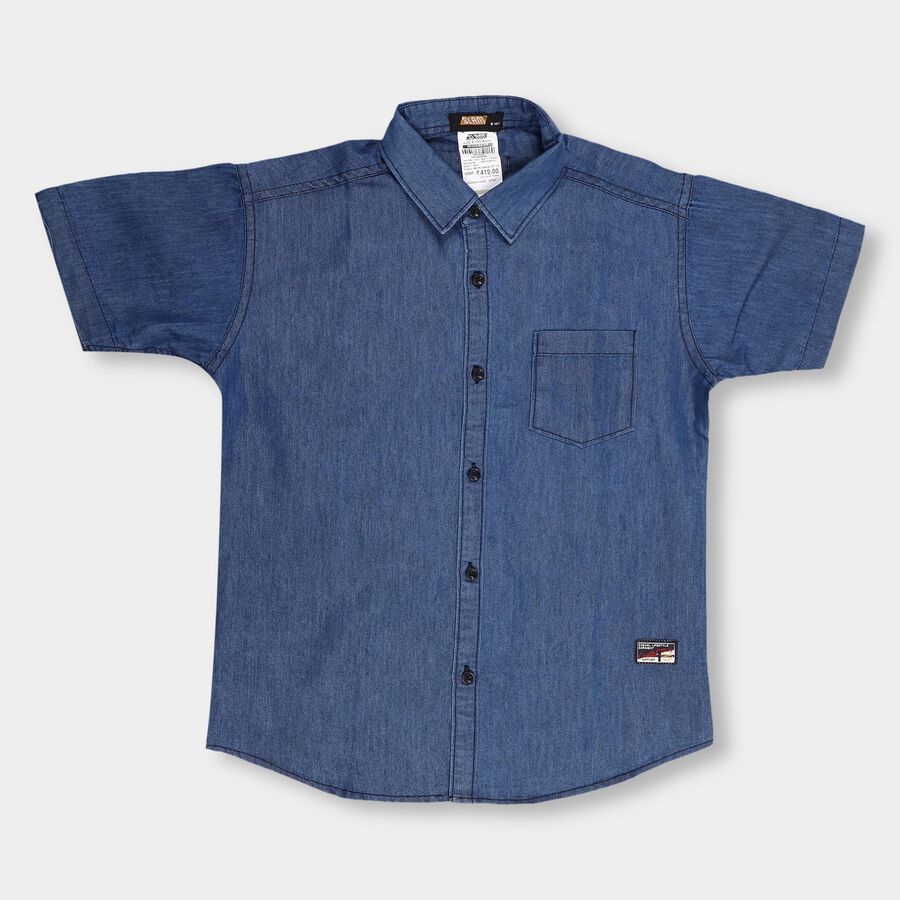 Boys' Casual Shirt , Navy Blue, large image number null