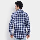 Cotton Checks Casual Shirt, Navy Blue, small image number null