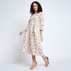 Ladies' 100% Cotton Dress , Off White, small image number null