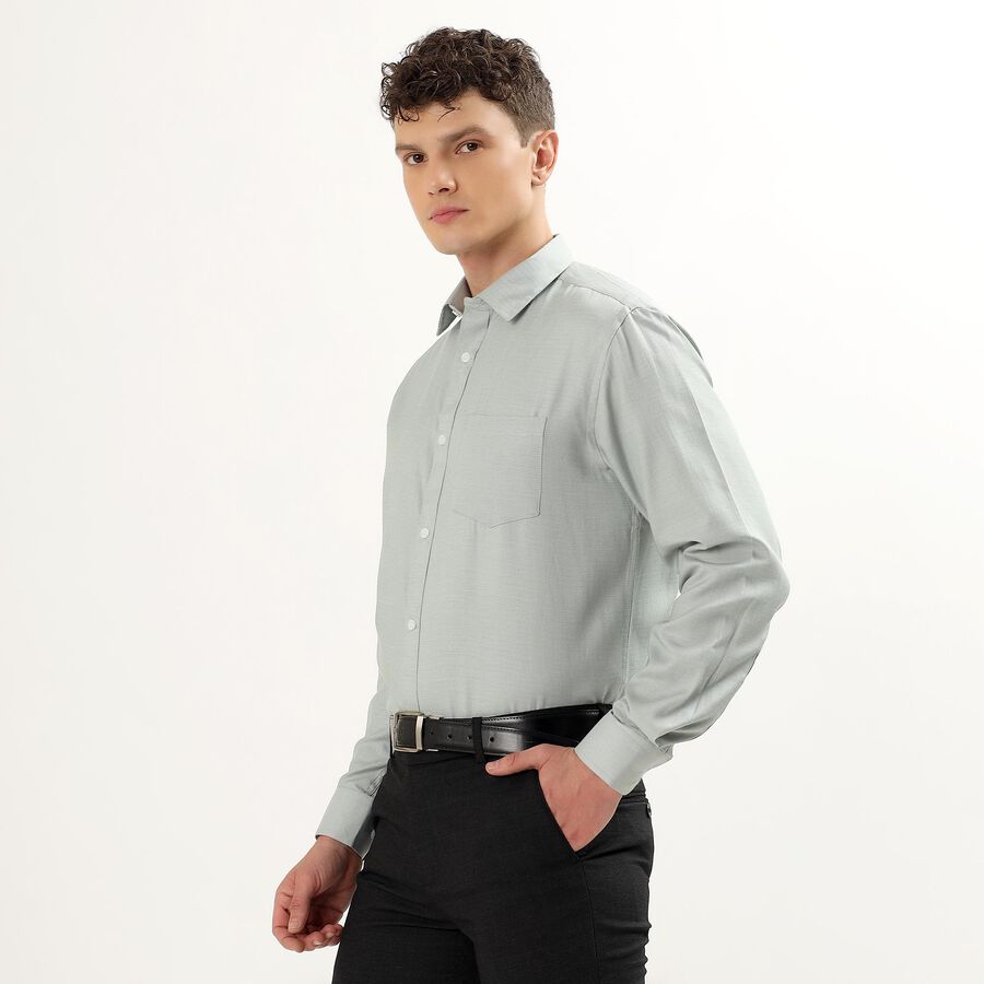 Men's Regular Collar Formal Shirt, Light Green, large image number null