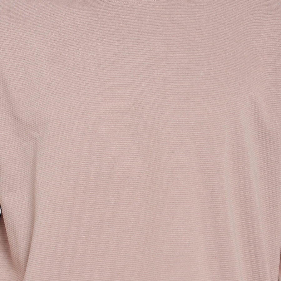Solid Round Neck T-Shirt, Beige, large image number null