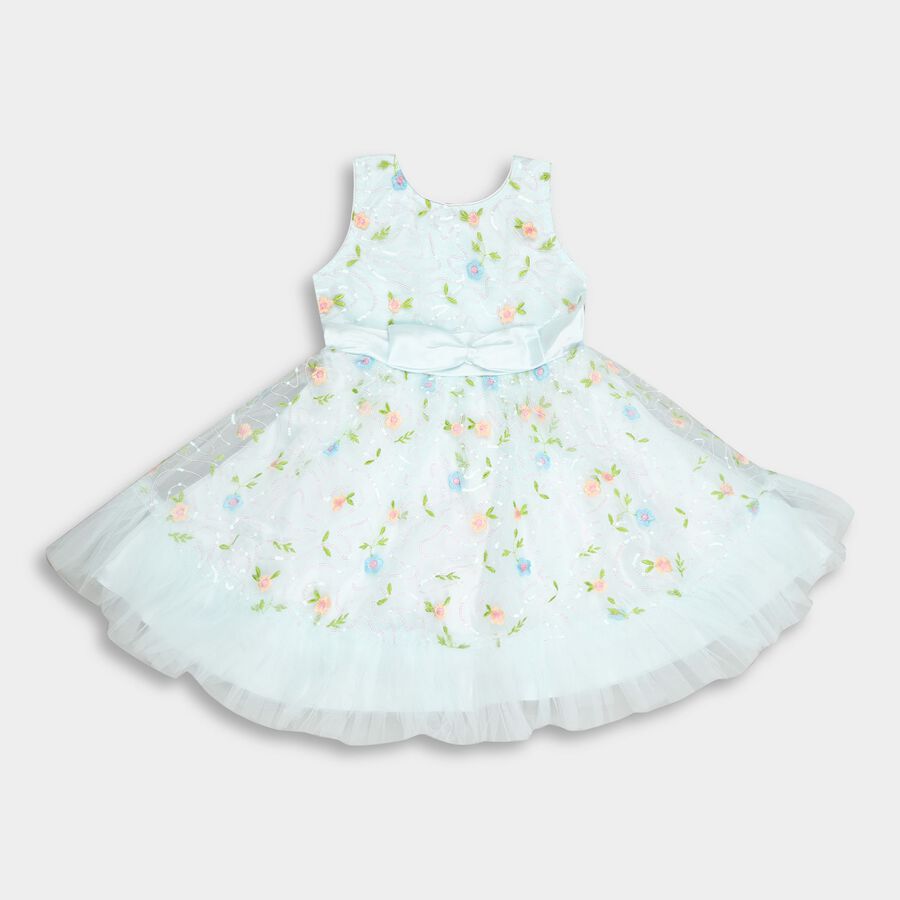 Girl's Frock, Light Green, large image number null