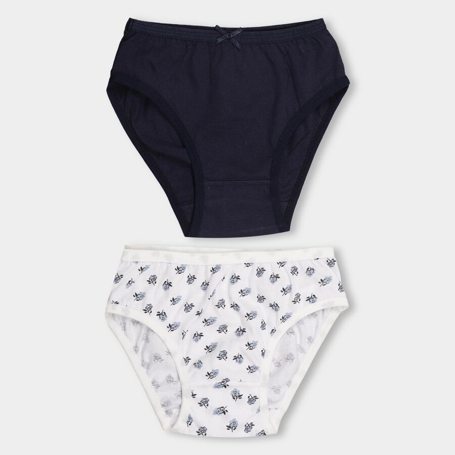 Girls' 100% Cotton V-Cut Panty , Navy Blue, large image number null