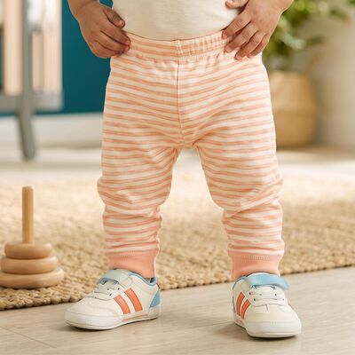 Infants' Peach Jogger Fit Striped Pyjama