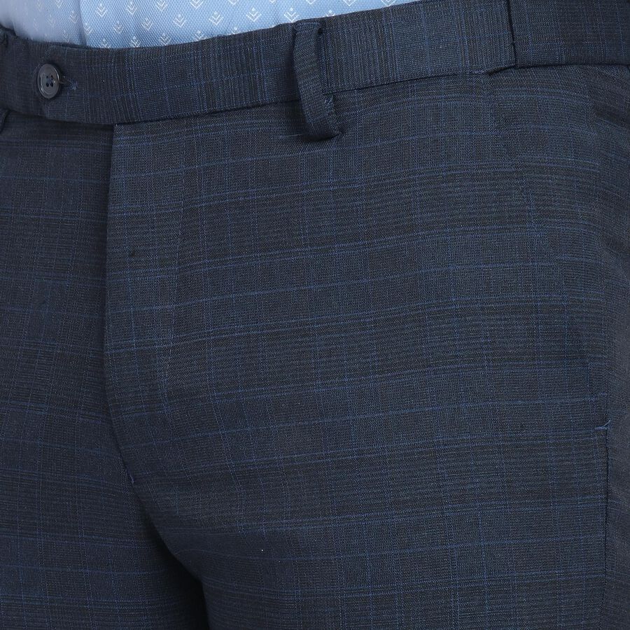 Men's Slim Fit Formal Trousers, नेवी ब्लू, large image number null