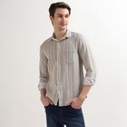 Men's 100% Cotton Regular Collar Casual Shirt, Khaki, small image number null