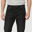Men's Black Slim Fit Faded Jeans, Black, small