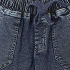 Boys Blue Relaxed Fit Cargo Jeans, मध्यम नीला, small