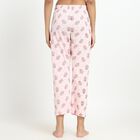 Ladies' Soft Pink Printed Cotton Blend Full-Length Pyjama, Light Pink, small image number null