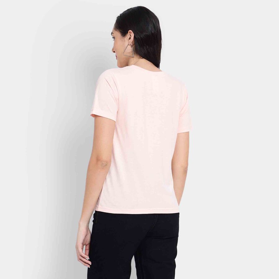 Round Neck T-Shirt, Peach, large image number null
