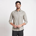 Cotton Printed Casual Shirt, Dark Grey, small image number null